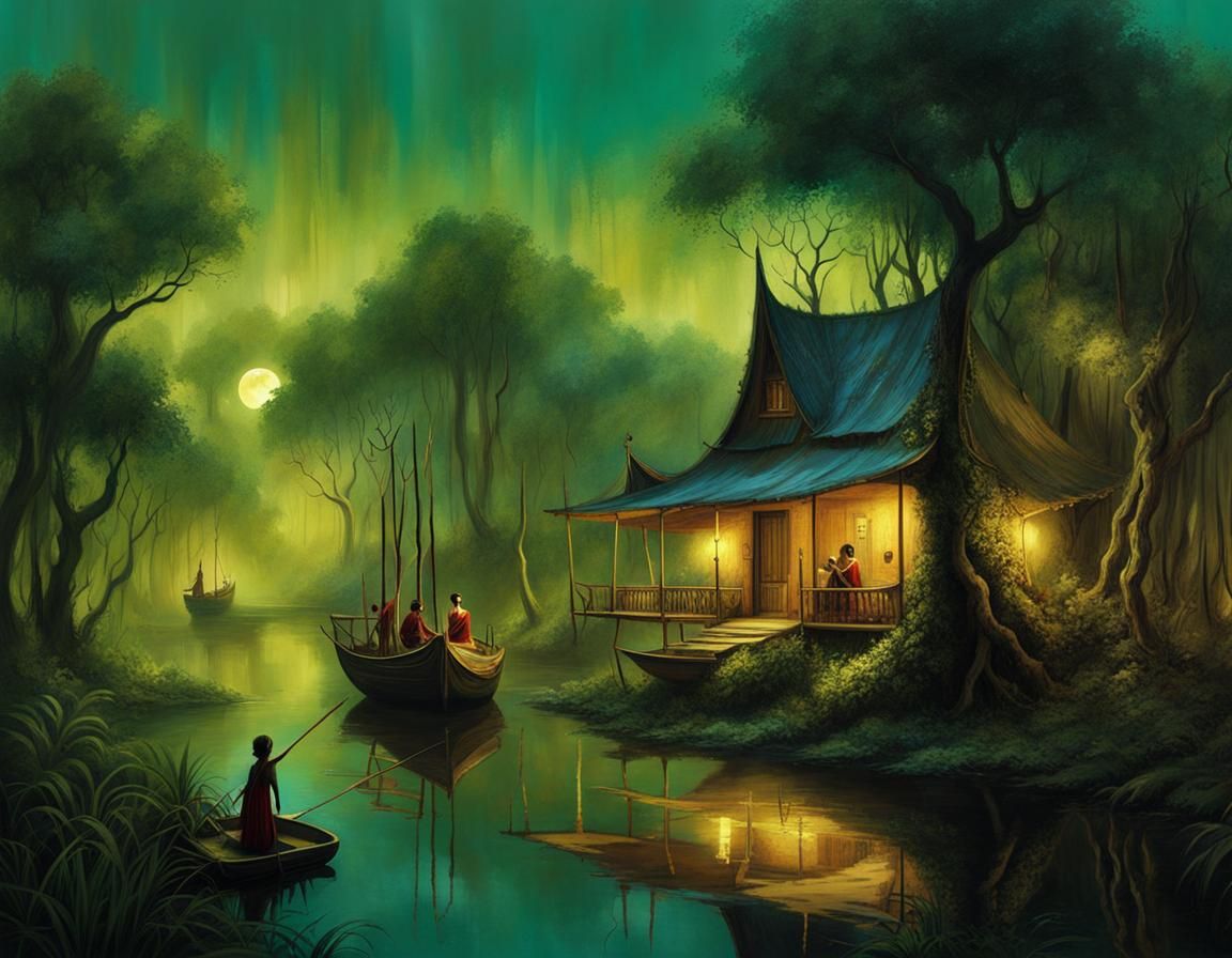 Bayou Summer: Detailed Matte Painting