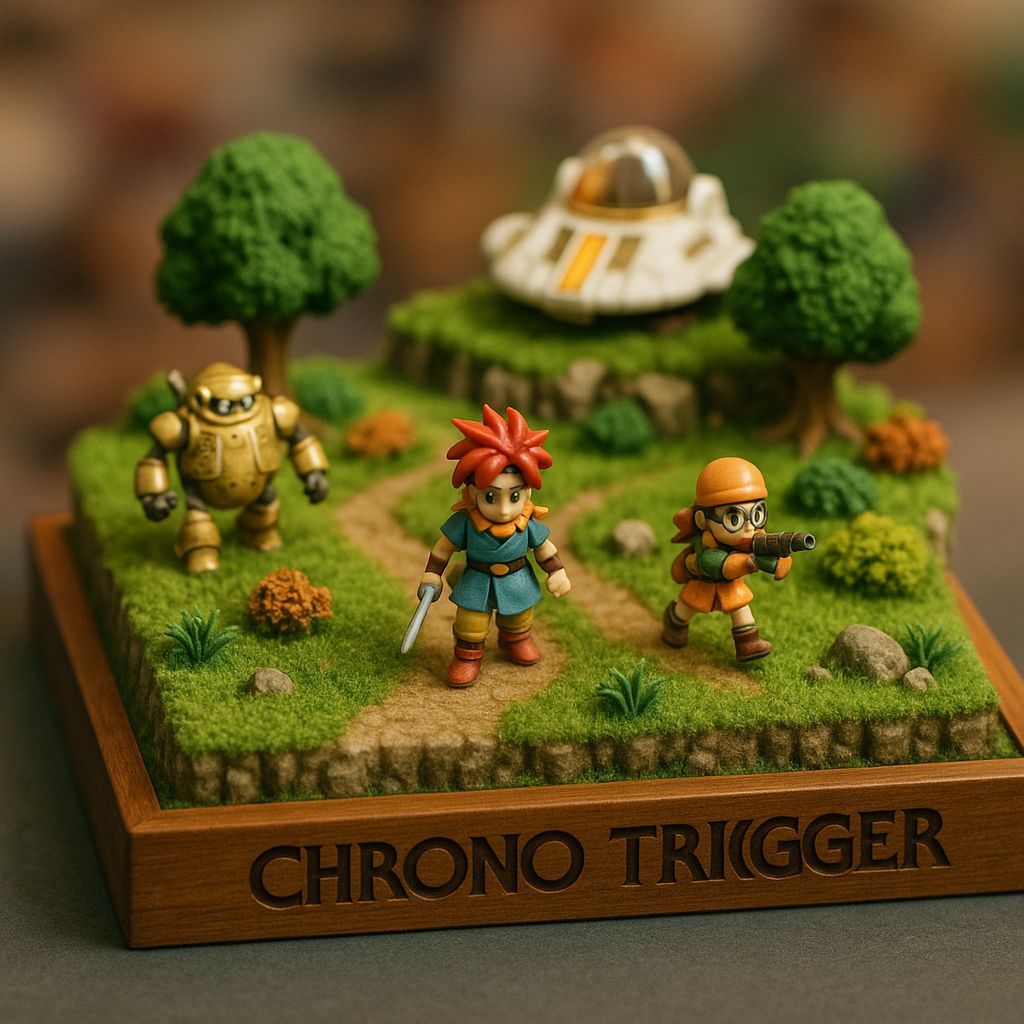 Miniature 3D Diorama in Tilt-Shift Style, Inspired by Chrono...