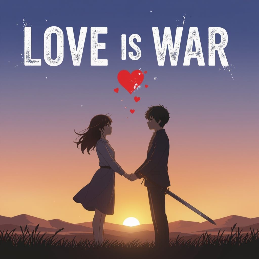 Stylized Depiction of 'Love is War'