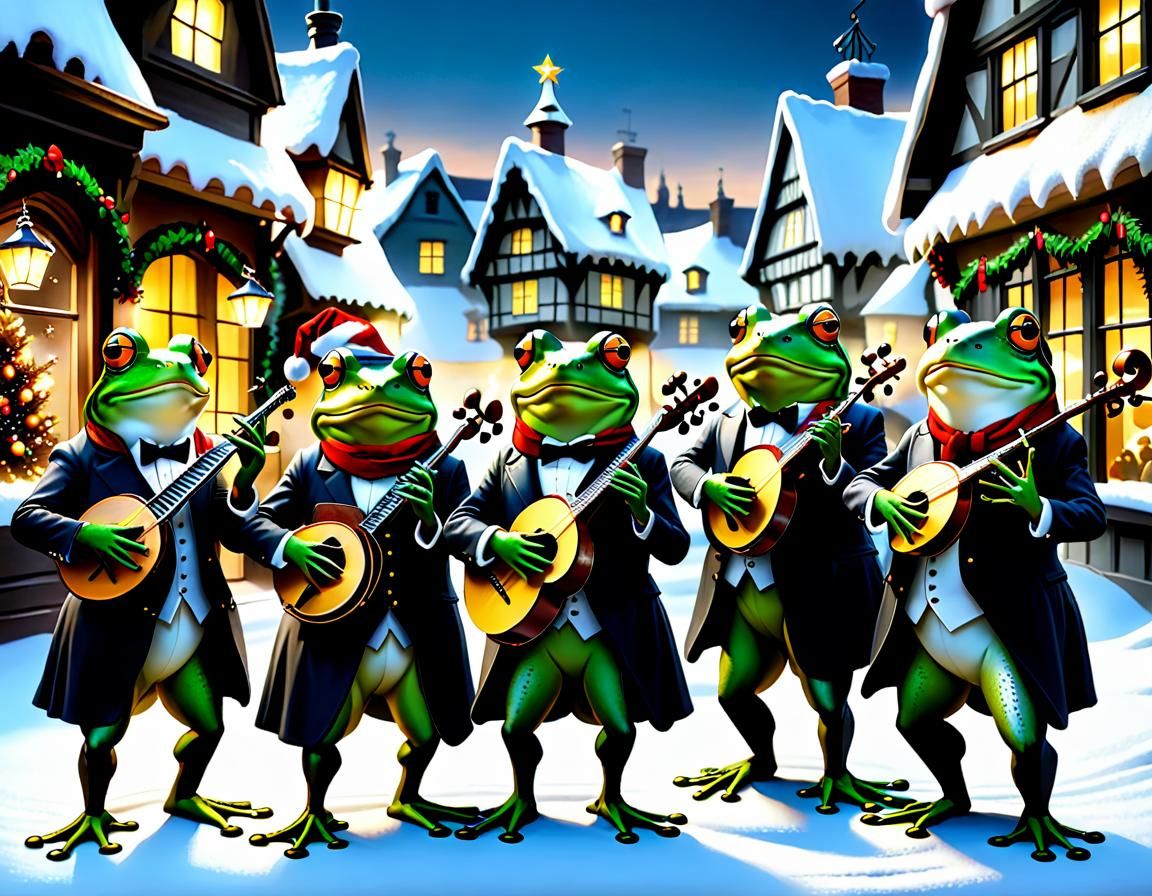 Singing Frogs Christmas Choir