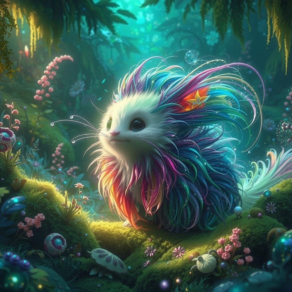 Mystical Critter in Whimsical Forest