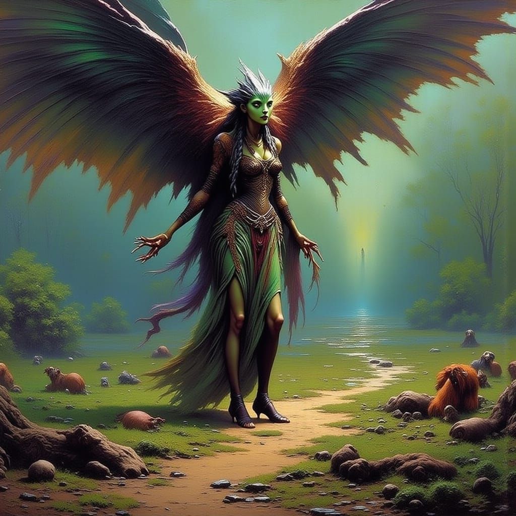 Surreal Alien Landscape in Dreamlike Colors