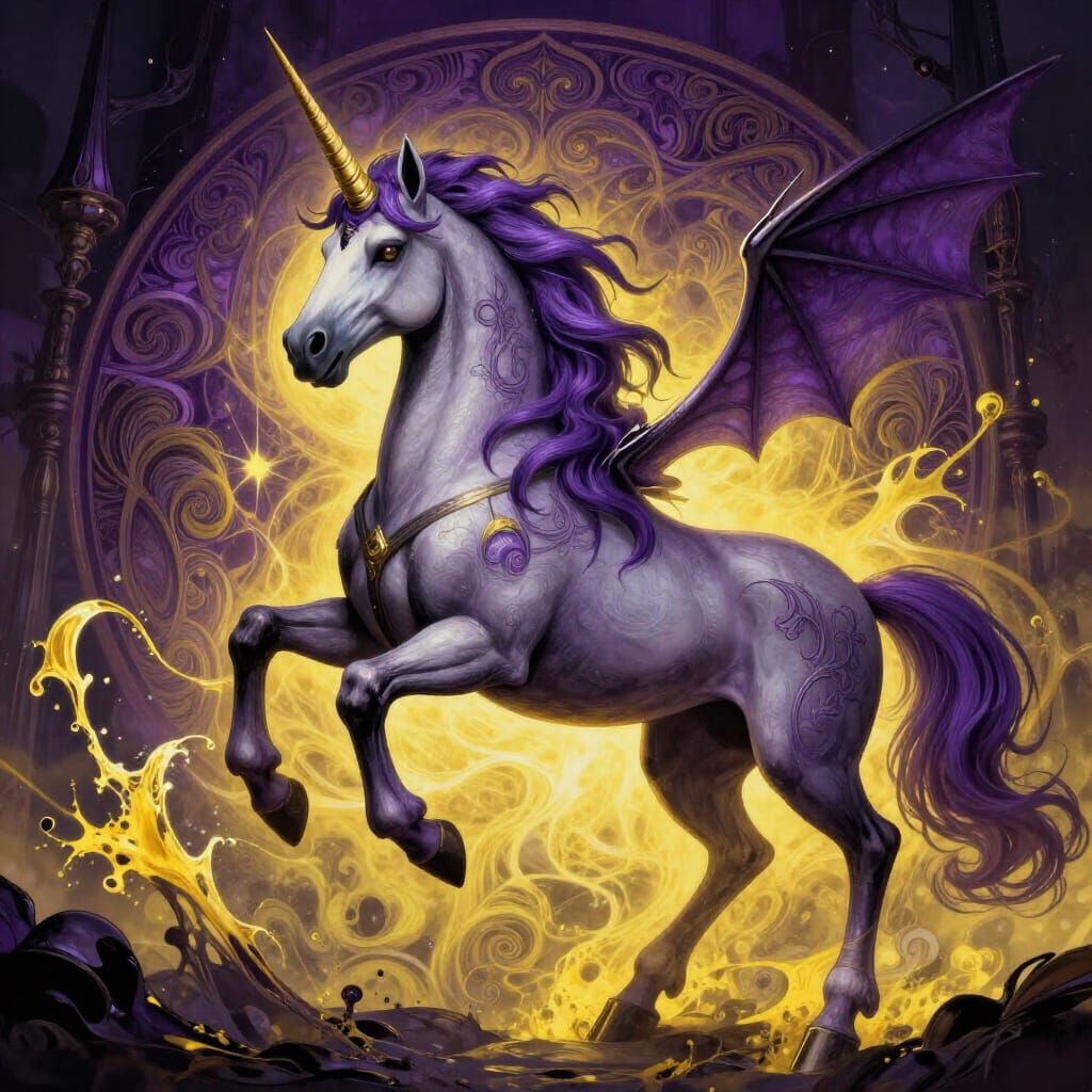 Haunted Unicorn Dark Fantasy Art