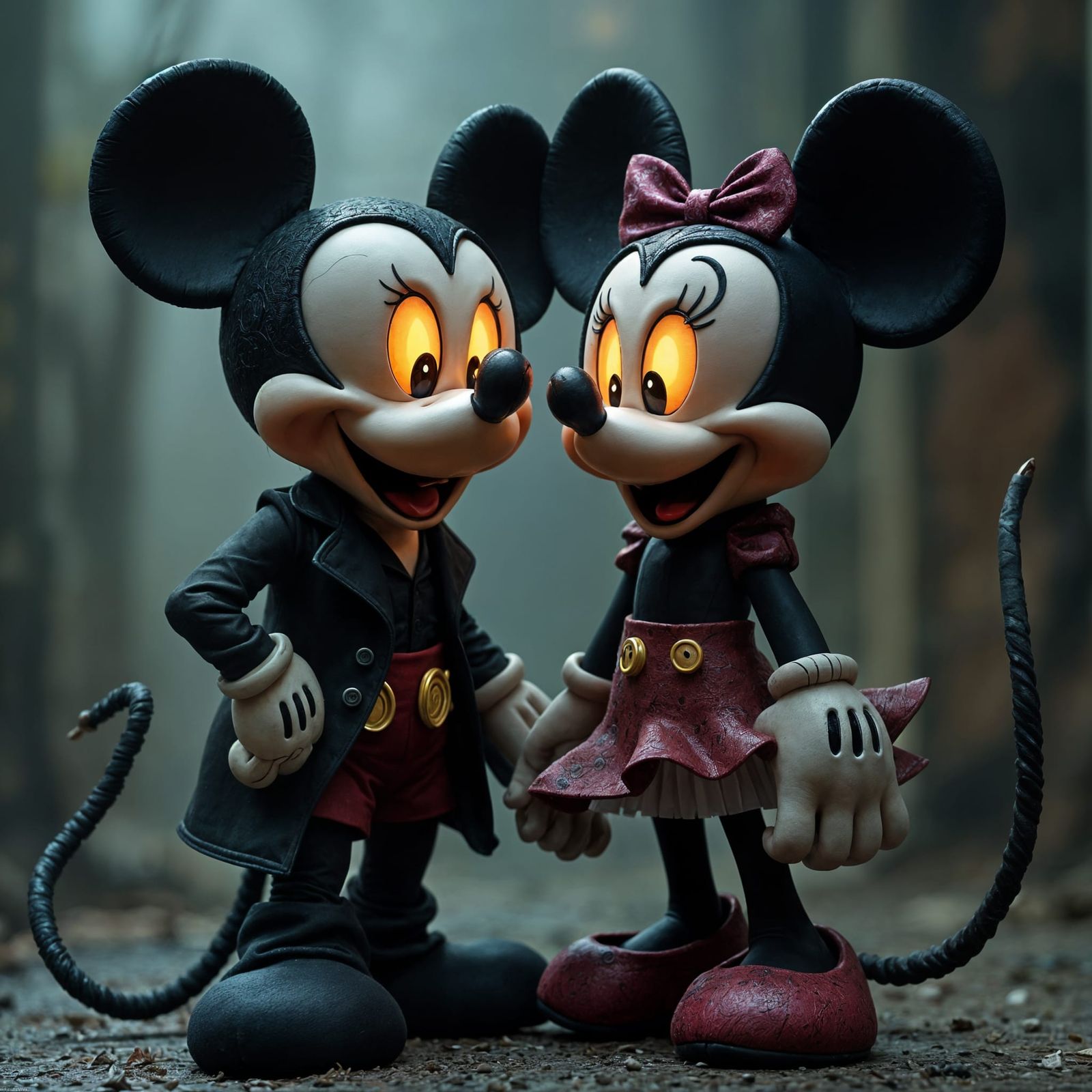 Dark and Twisted Gothic Mickey and Minnie