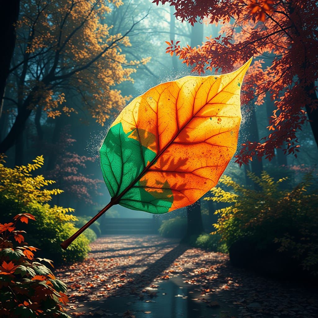 Dynamic Four Seasons Leaf Concept Art