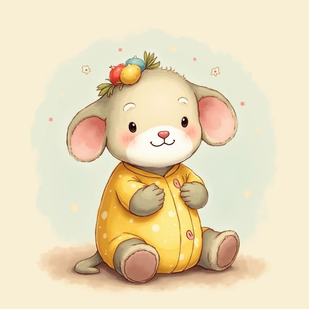 Cuddly GrabBuddy Soft Toy in Whimsical Illustration
