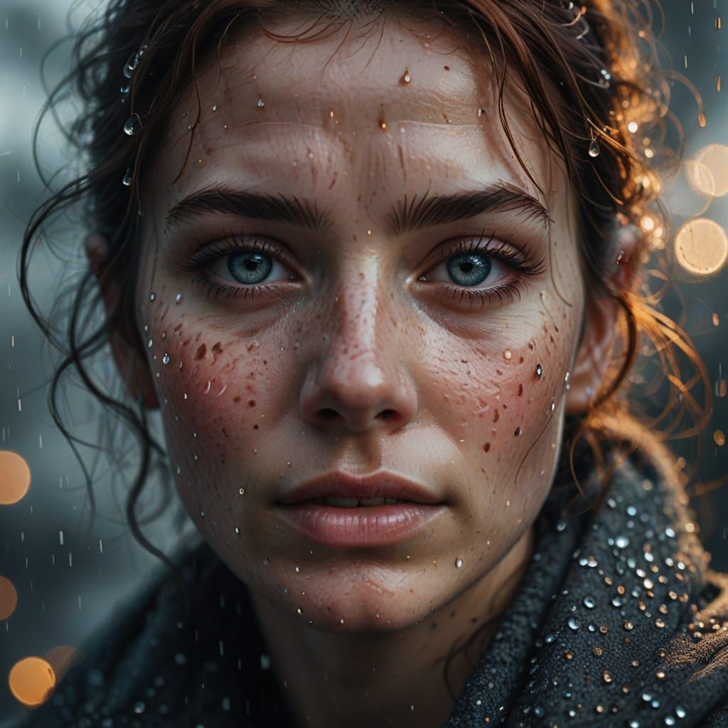 Crystal Tears in Hyperrealistic Portrait Photography