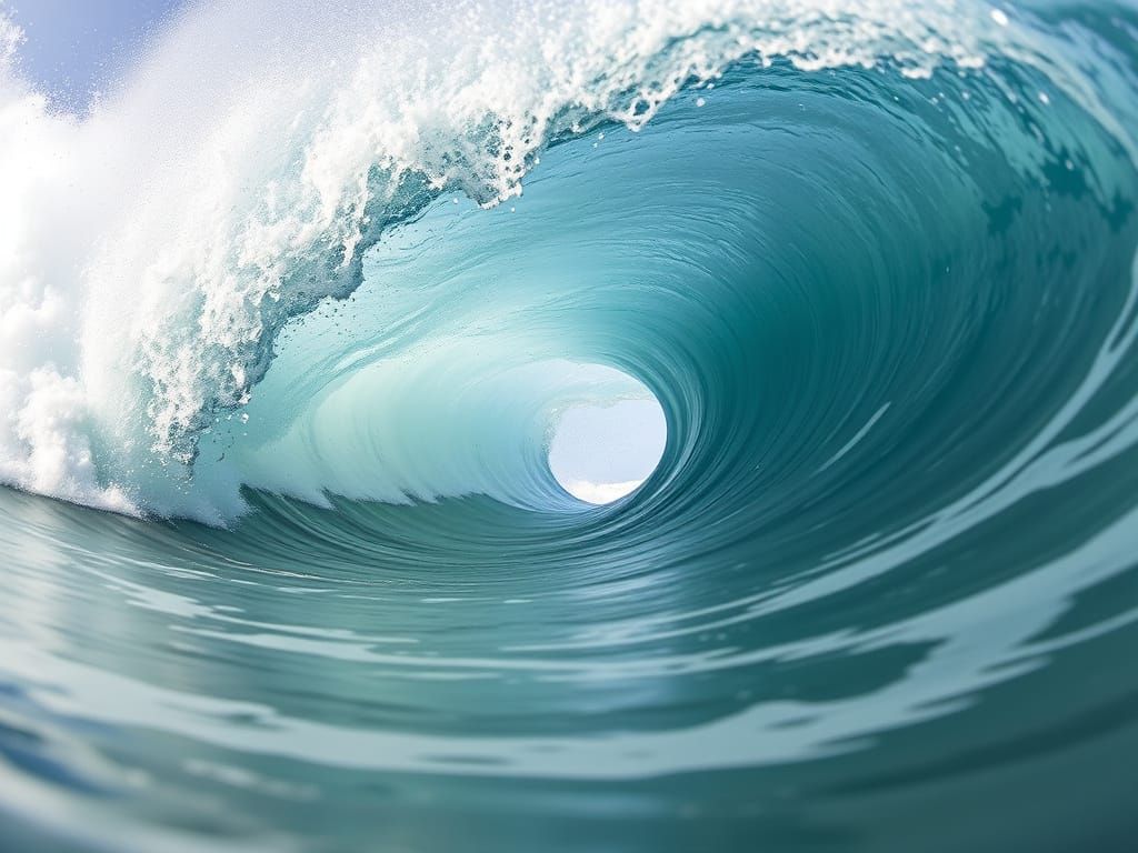 Barreling Ocean Wave Captured in Stunning Detail