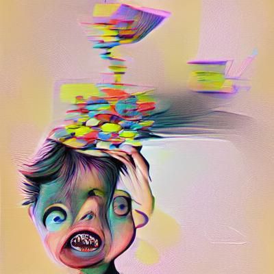 ADHD Conceptual AI Art Rendering