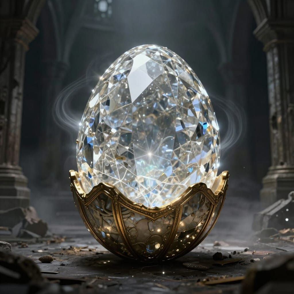 Diamond Egg of Souls in Bone Armor, Ancient Castle