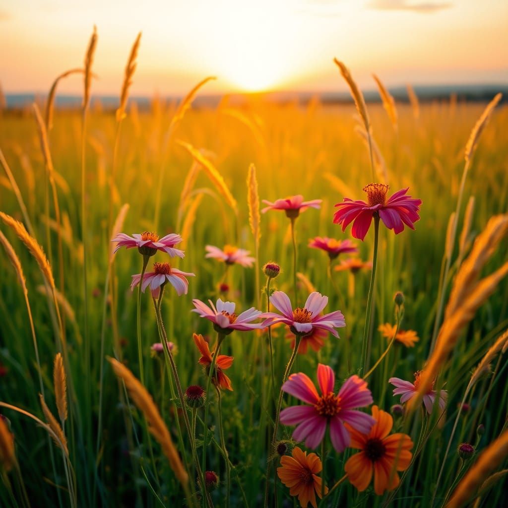 Wildflowers in Morning Light