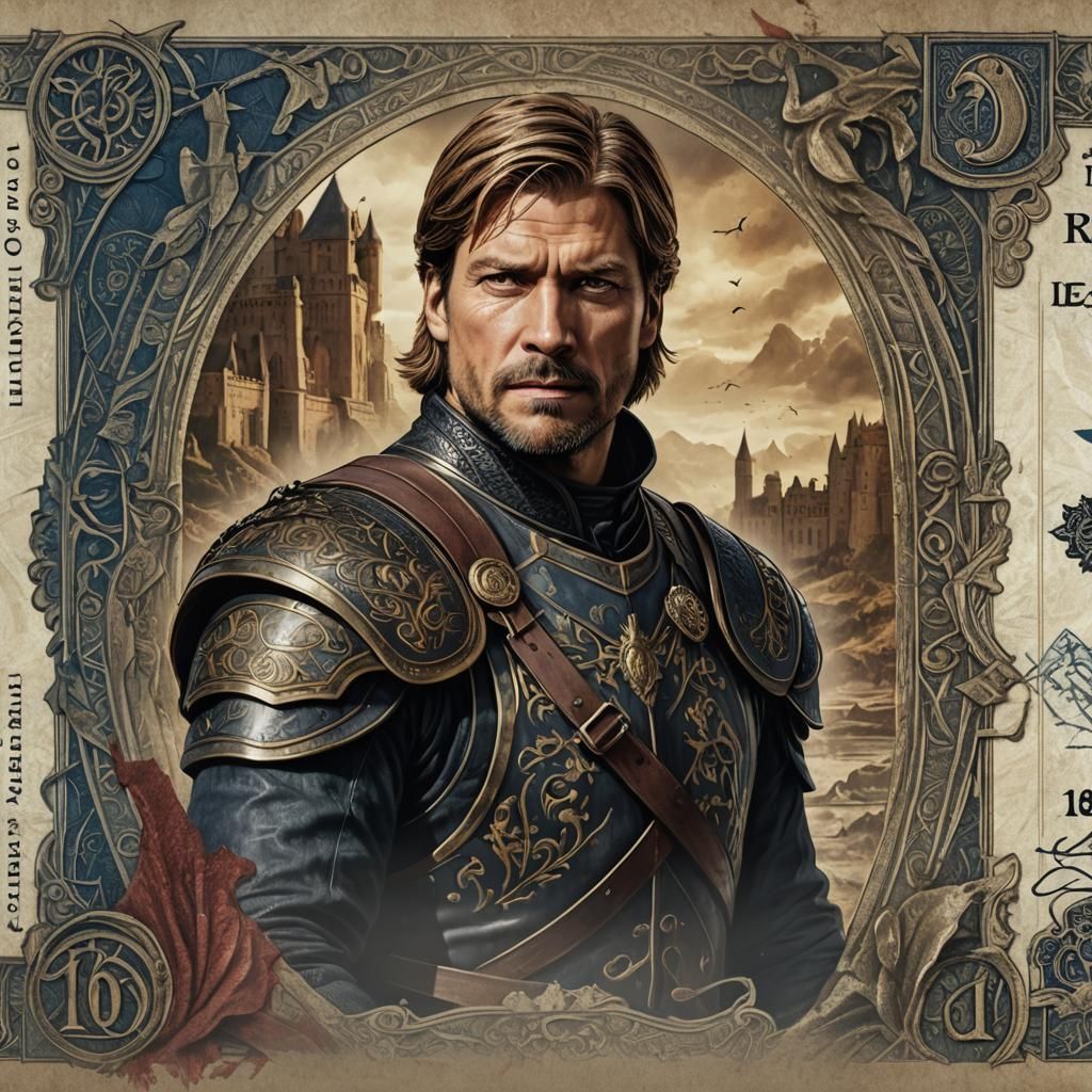 Jaime Lannister Art Banknote: Detailed Matte Painting
