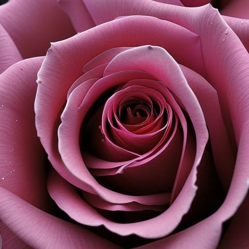 Hyperrealistic Pink Roses Close-Up Painting