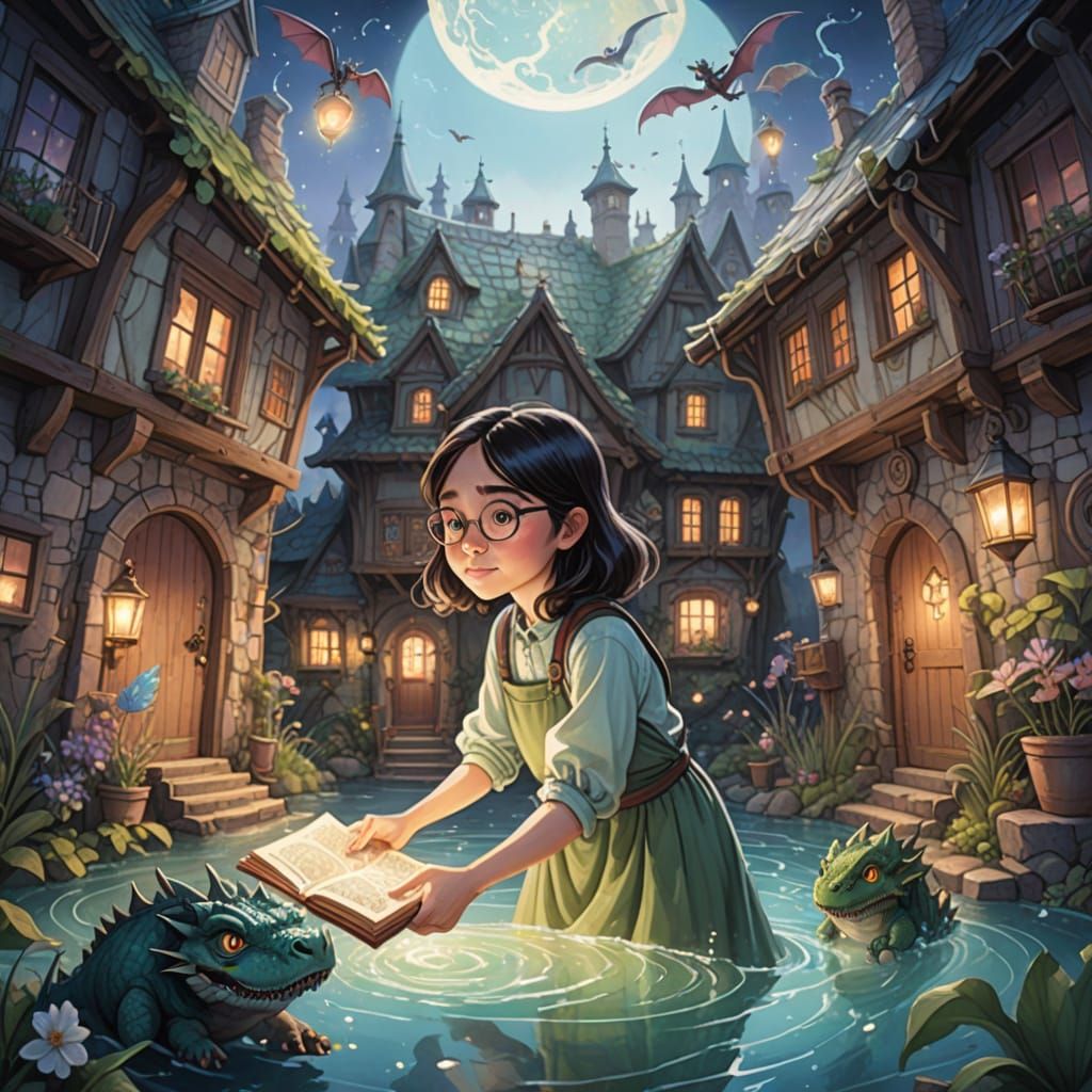 Young Girl Discovers Whimsical Portal in Grandmother's Attic