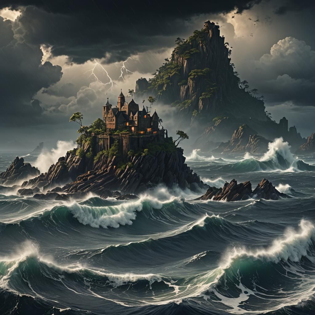 Stormy Island Concept Art in Unreal Engine
