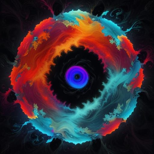 Surreal Elements: Fire, Water, Ice in a Dreamlike Landscape