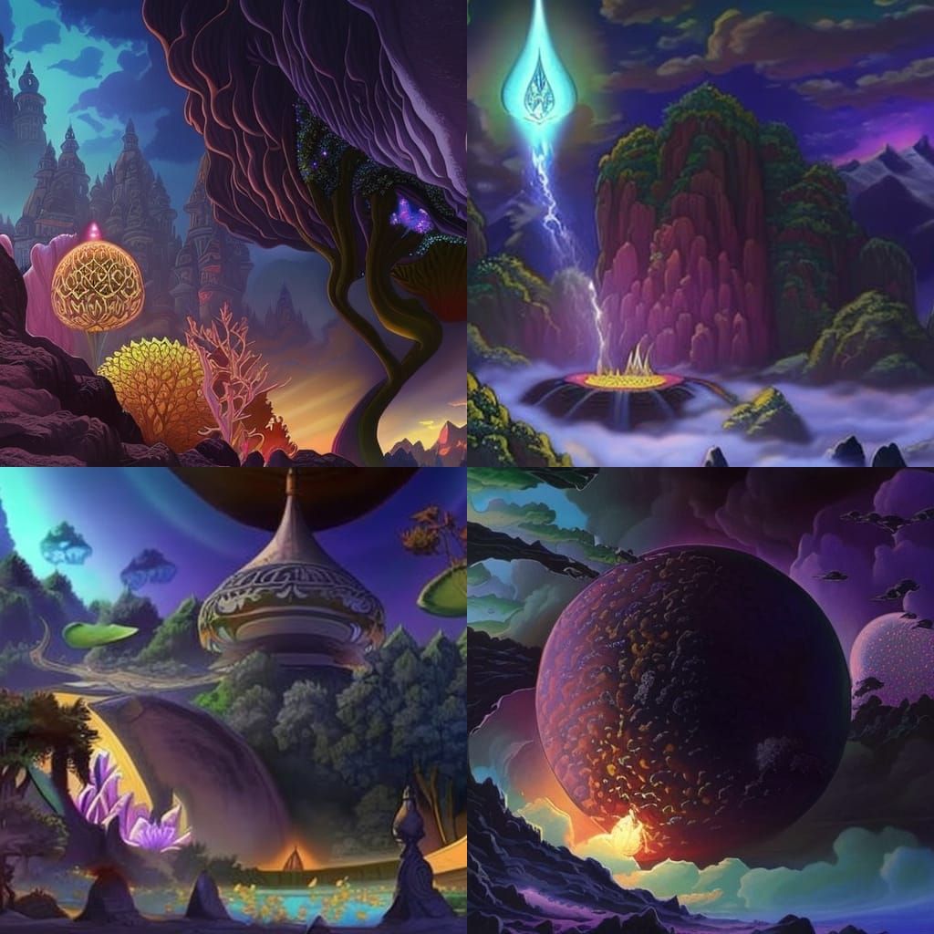 Futuristic Arboretum: Ornate Landscape in Digital Art Style