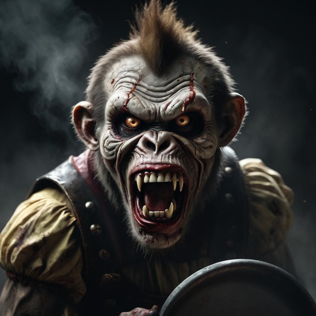 Cyberpunk Zombie Monkey Horror