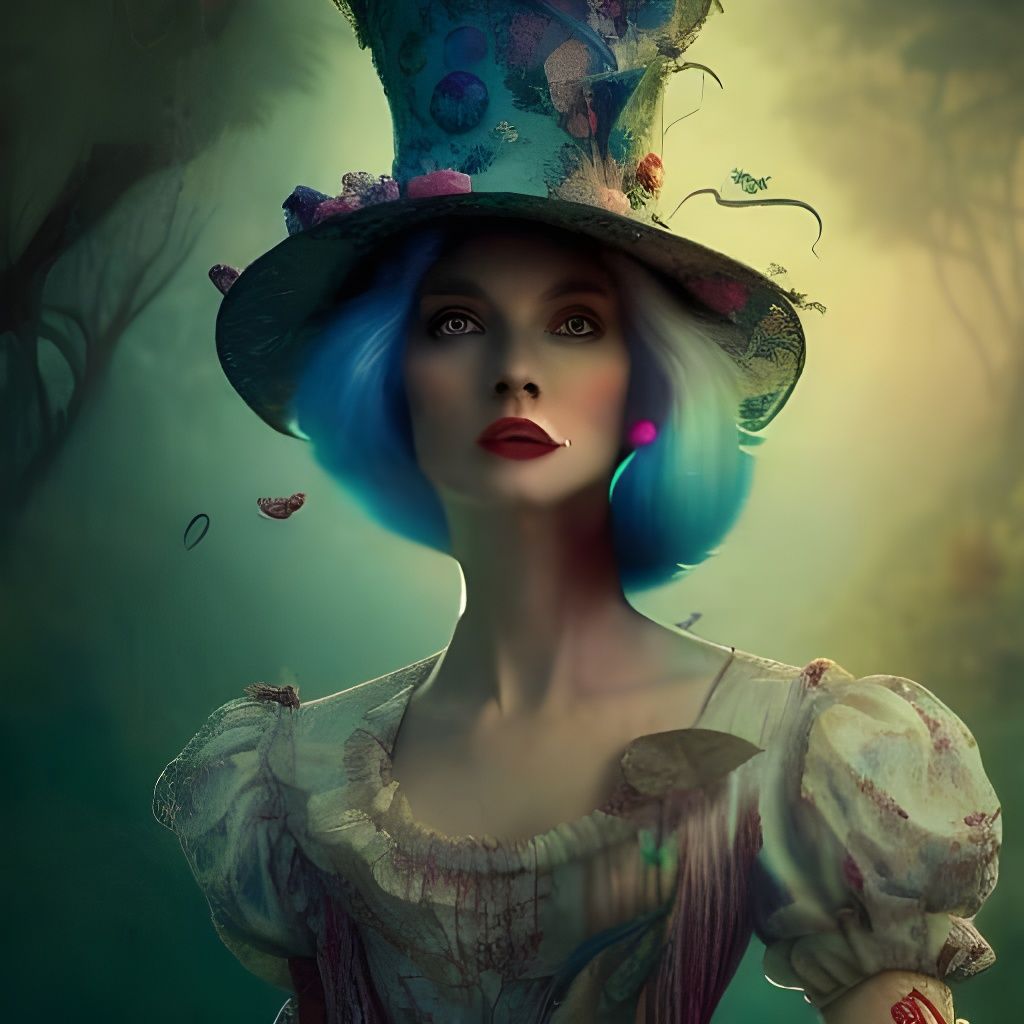 Alice as Mad Hatter at Tea Party