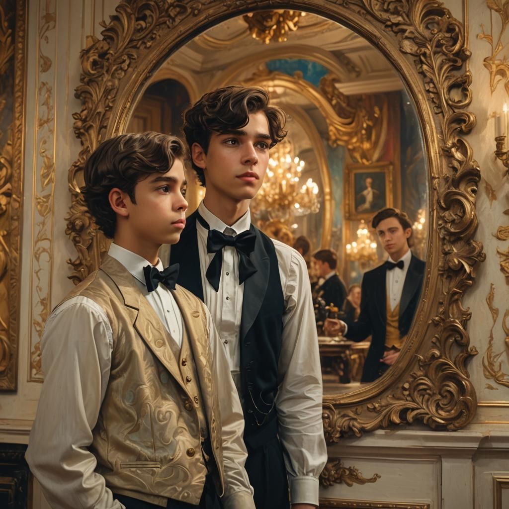 Fantastical Reflection: A Matte Painting of Artistic Admirat...