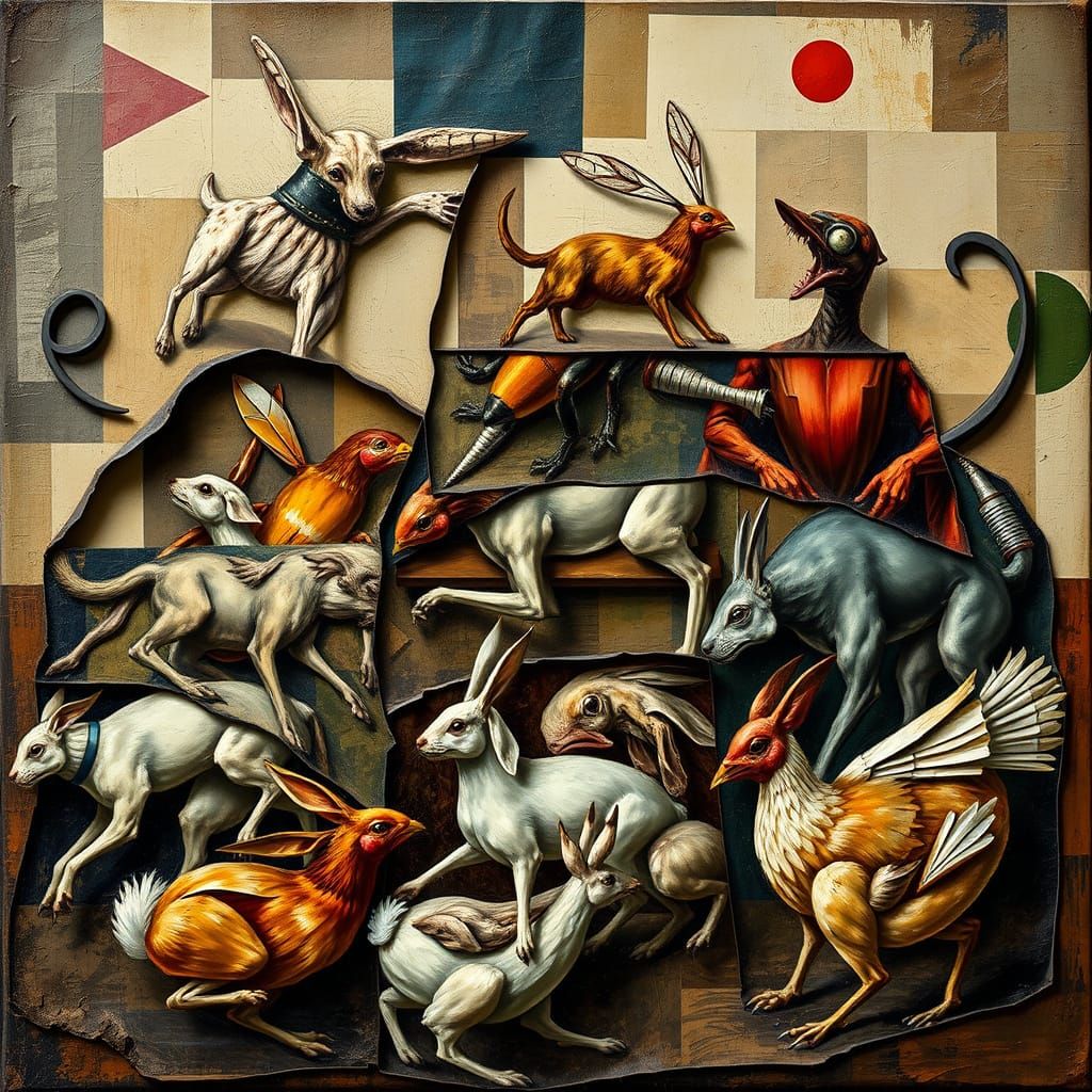 Dark Whimsy Dreamscape: Surreal Overlapping Narratives