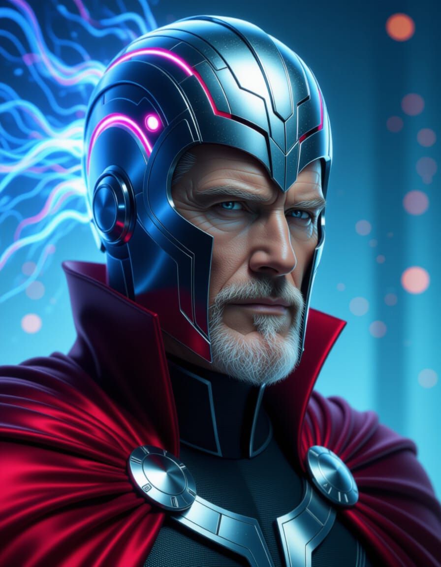 Cyber-Organic Magneto 2077 Portrait