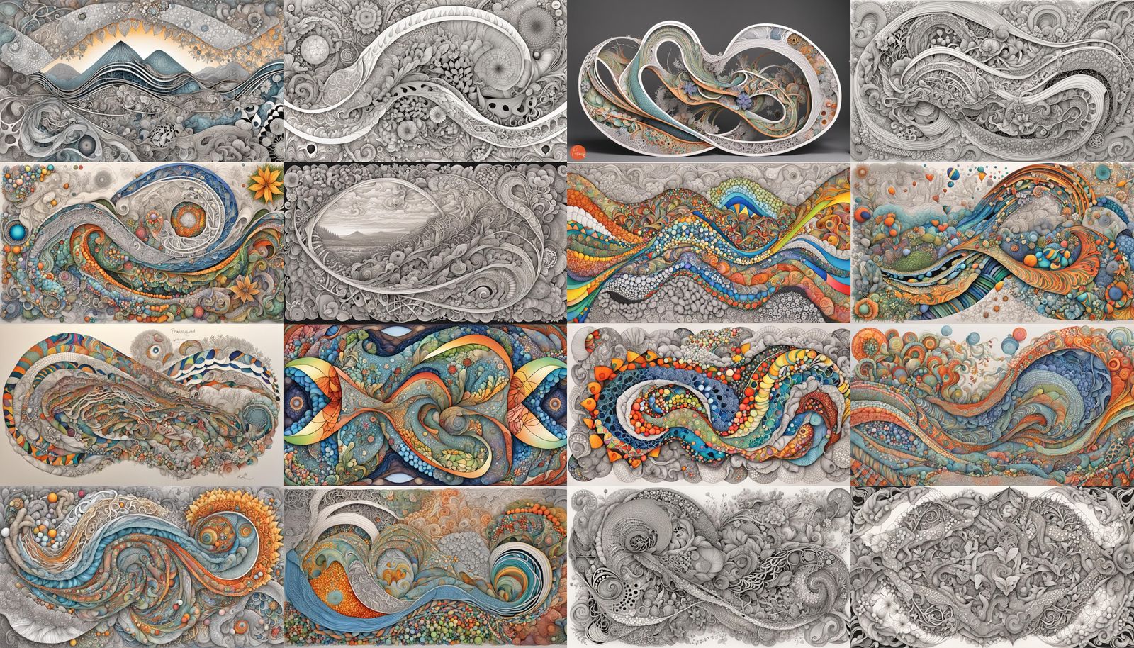 Fractal Quantum Zentangle Inspired by Nature