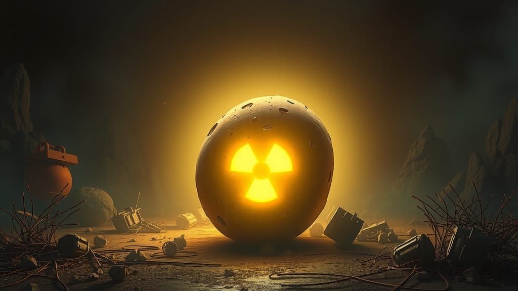 Radioactive Potato in Post-Apocalyptic Landscape