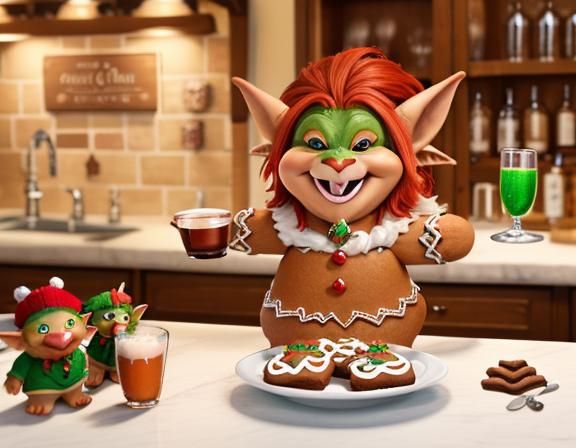 Gaelic Goblin Guzzling Gingerbread and Ginger Ale
