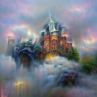 Apocalyptic Castle in Ethereal Fantasy Style