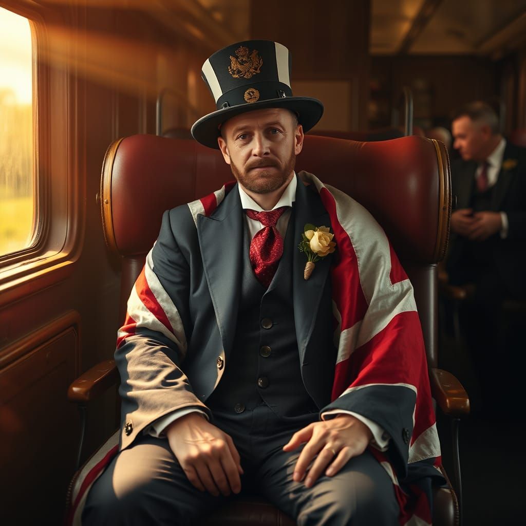 Regal British Patriot on Vintage Train