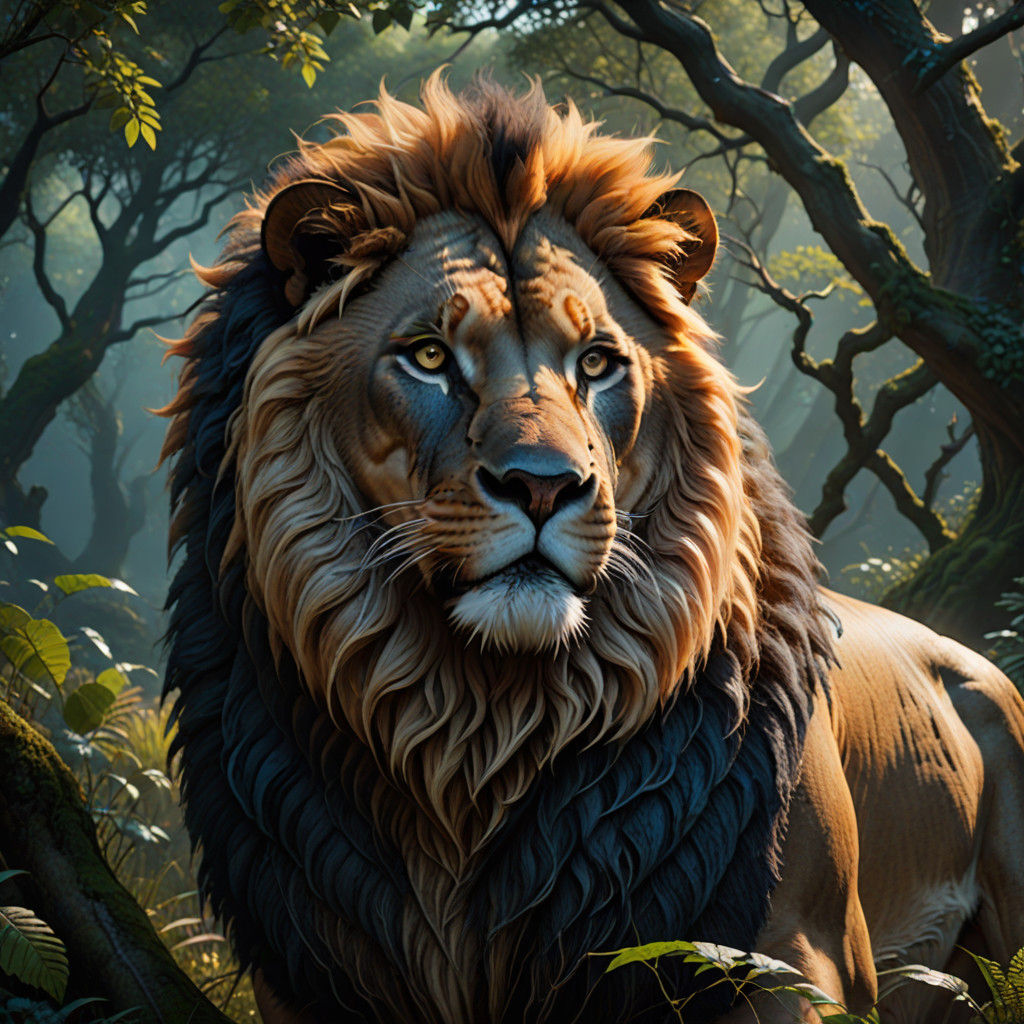 Girl Transforms into Majestic Lions in Enchanted Forest Land...