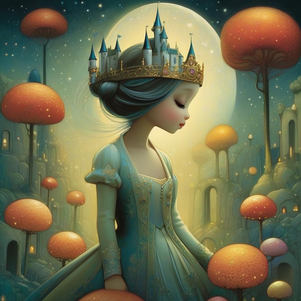 Chibi Princess Dancing in Fairytale Castle