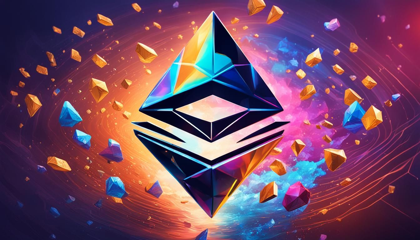 Ethereum Logo ETF Approval in Splash Art Style