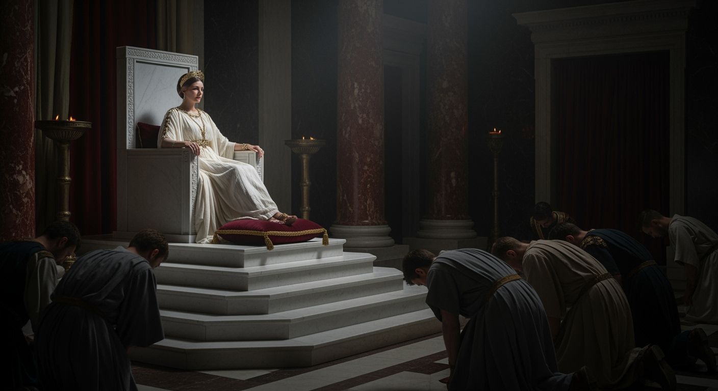 Majestic Roman Empress in Imperial Palace