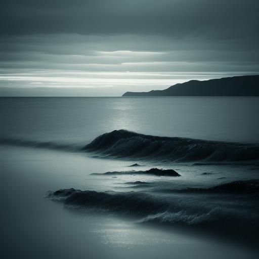 Calm Shores: Hyperrealistic Coastal Scene