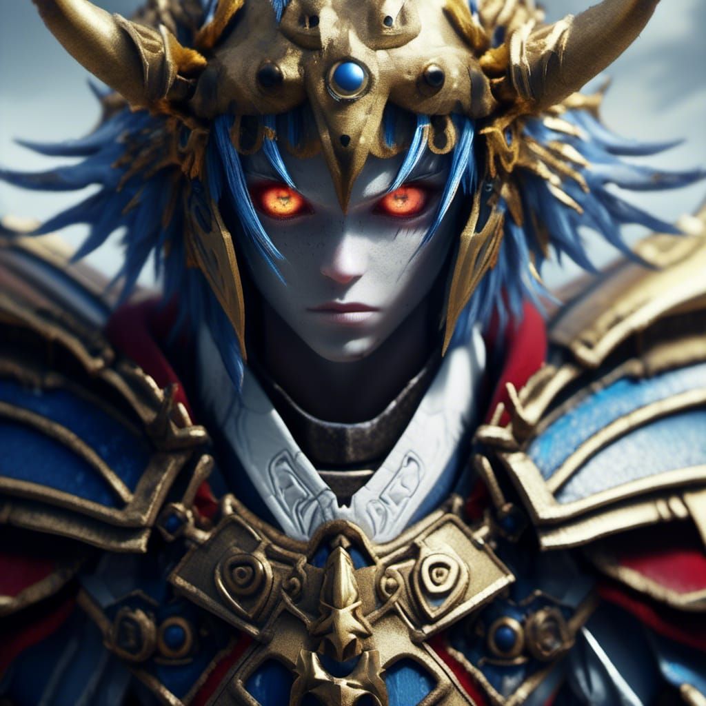 "A strong and heavenly (digimon fantasy knight) Close up por...