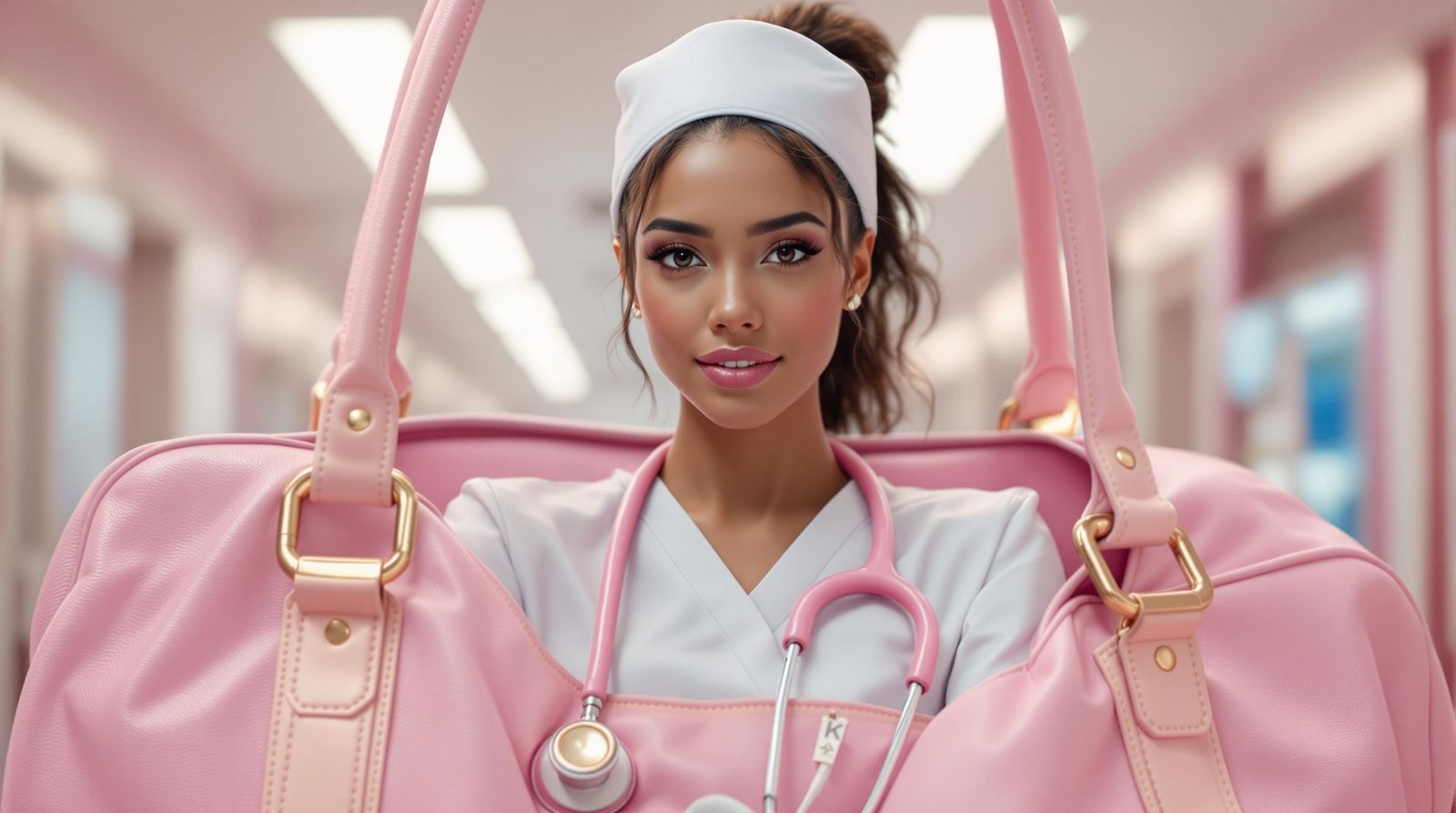 Hyperrealistic 3D Nurse in a Purse