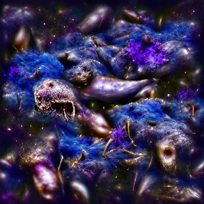 Cosmic Nightmare: Purple and Blue Galactic Entropy