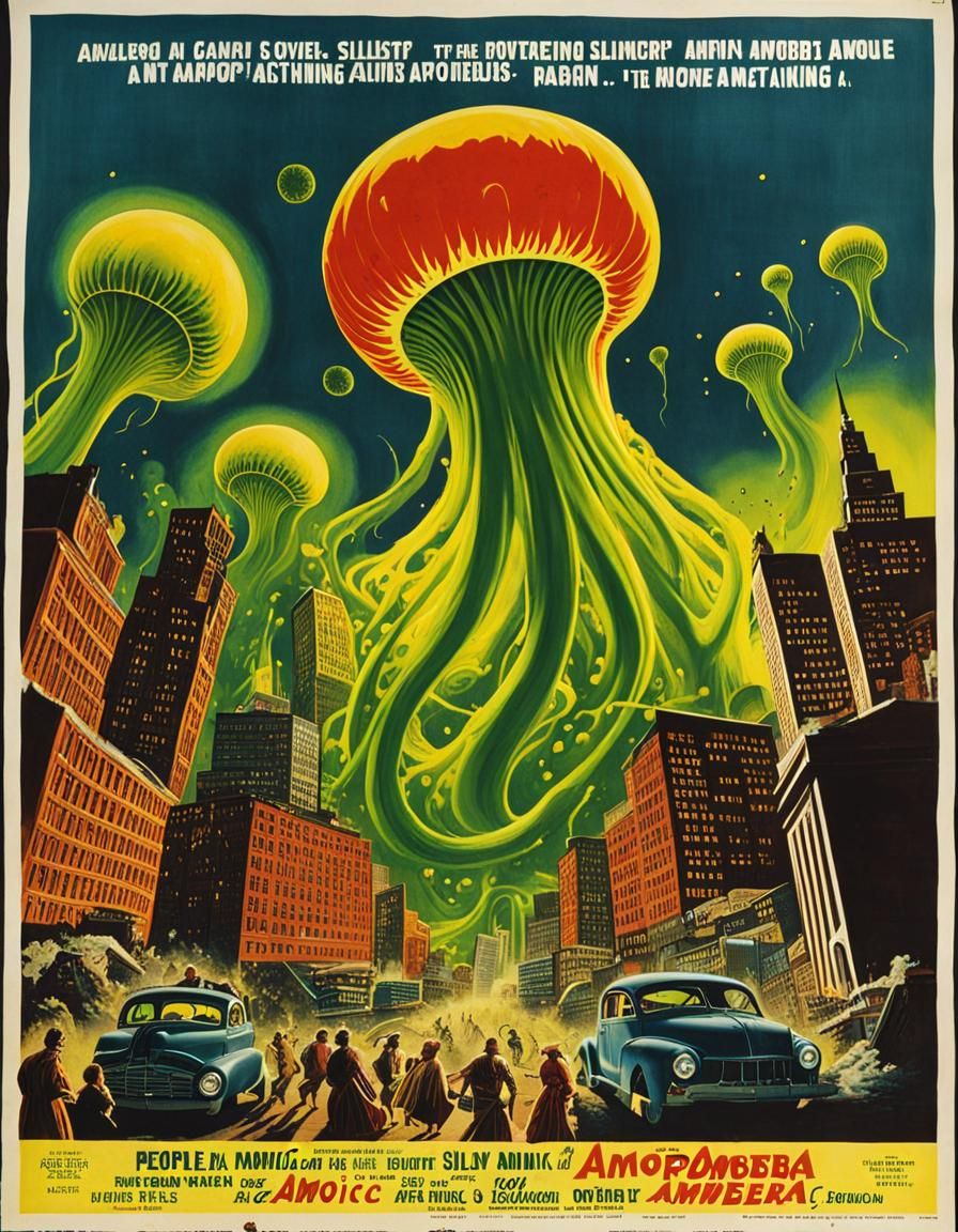 Giant Amoeba Horror Movie Poster