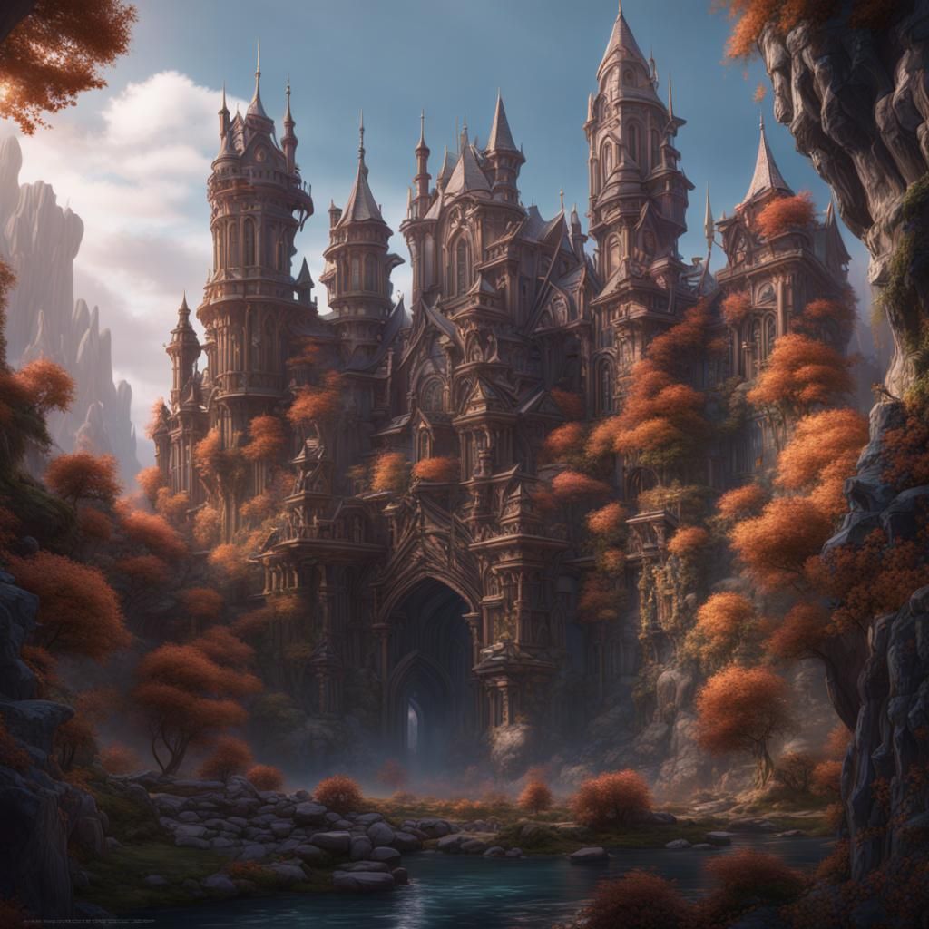 Fantastical Matte Painting in Deep Color