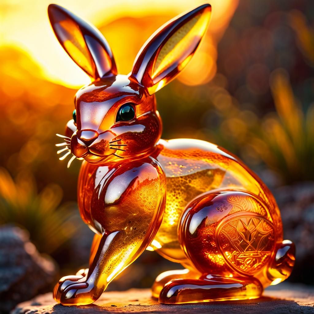 Honey Playboy Bunny in Ancient Art Style