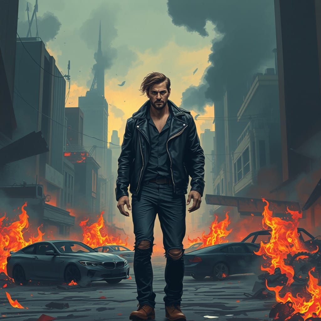 Rebel Stands Strong in a Burning City