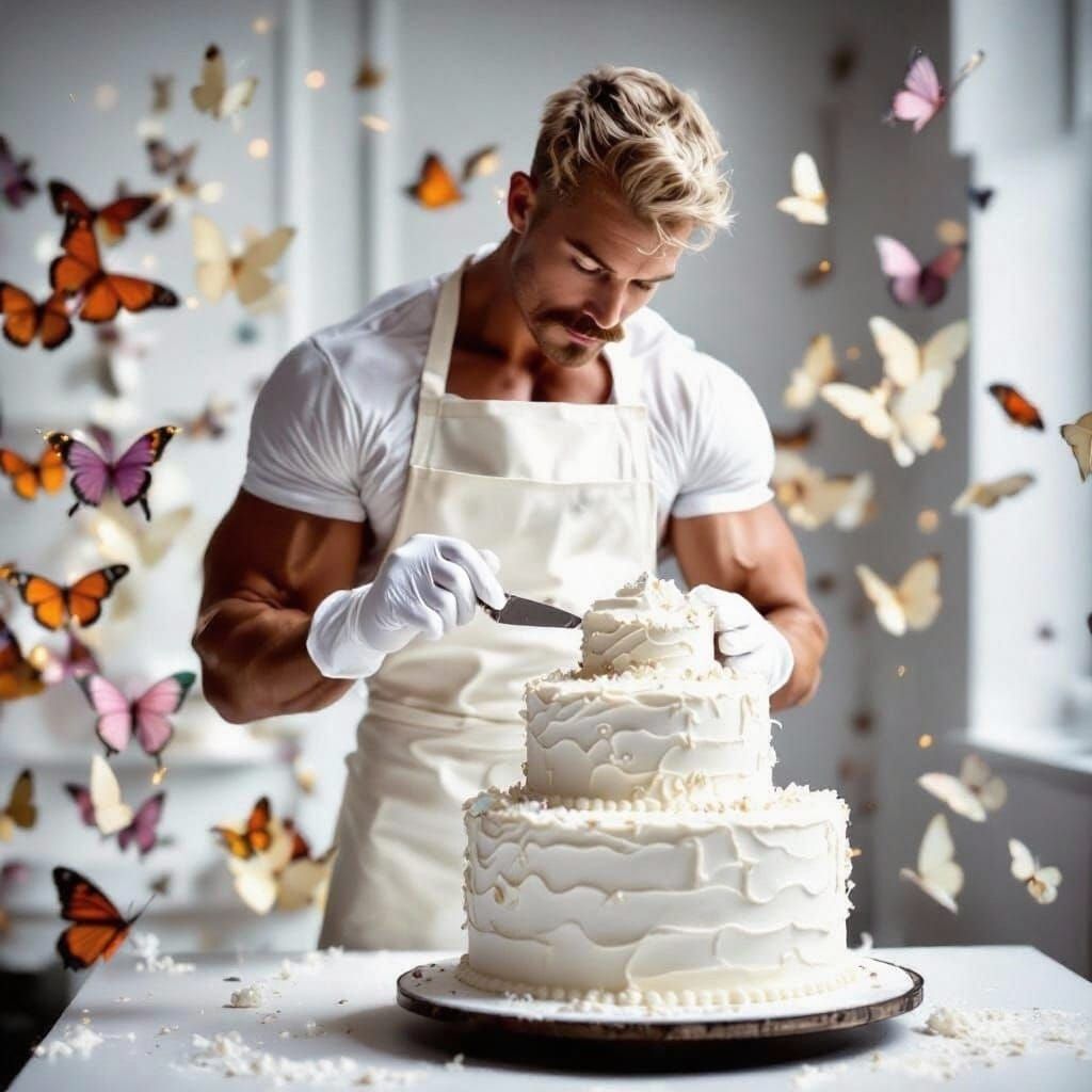 Bodybuilder Chef Creates Magical Butterfly Wedding Cake