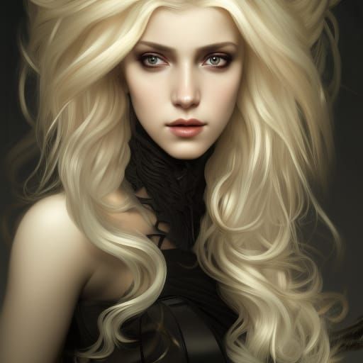 Majestic Fallen Angel in Triadic Splendor