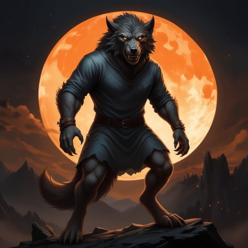 Werewolf Alpha in Moonlight
