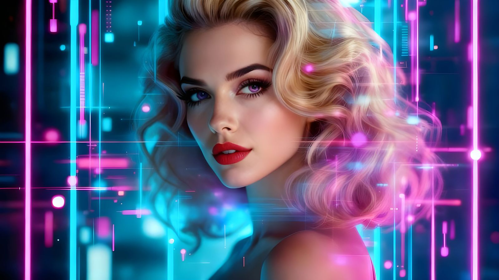 AI Generates Surreal Digital Art Portrait