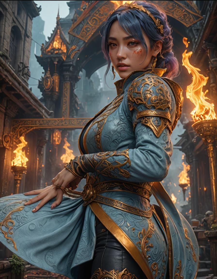 Fantasy Art Portrait of a Beautiful Woman