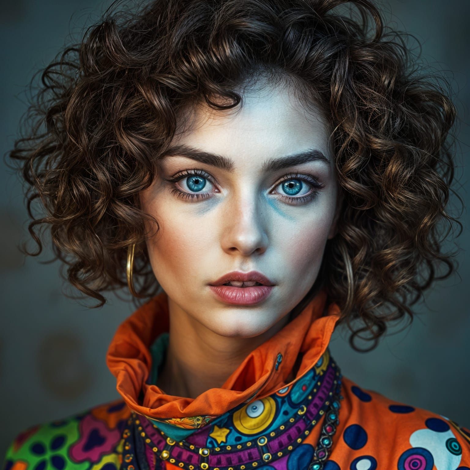 Ethereal Headshot: Woman in Futuristic Fashion