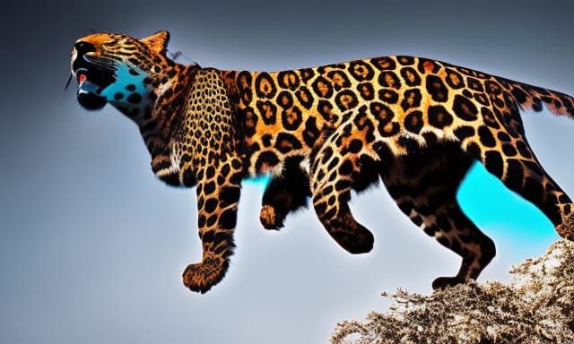 Decaying Jaguar with Flies: Photorealistic Rendering